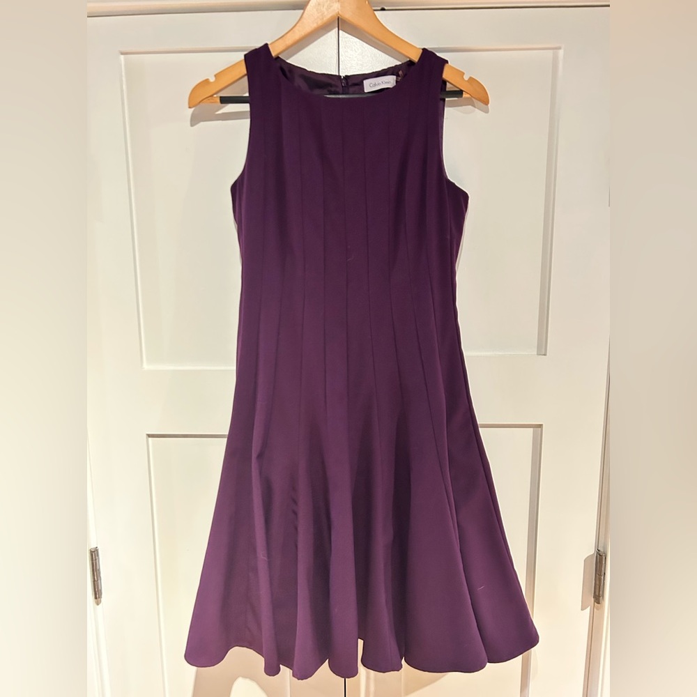 Elegant Purple Sleeveless Dress